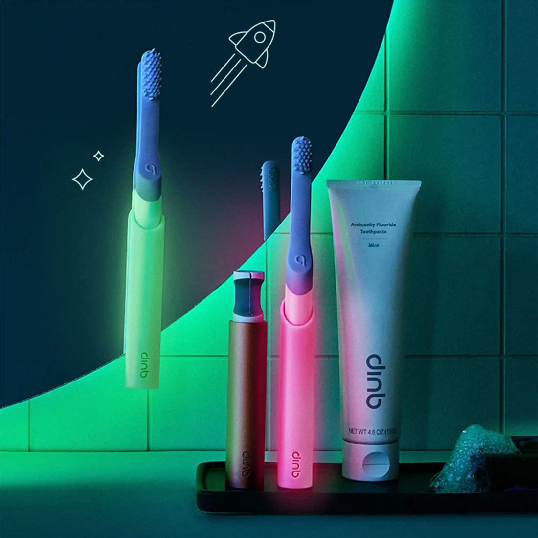 Glow in the Dark Travel Cover Mount for Sonic Brush